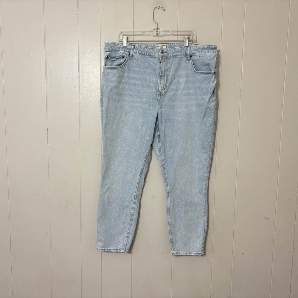 Abercrombie High Rise Skinny Jeans Size 20R Light Wash Stretch Denim Plus Size